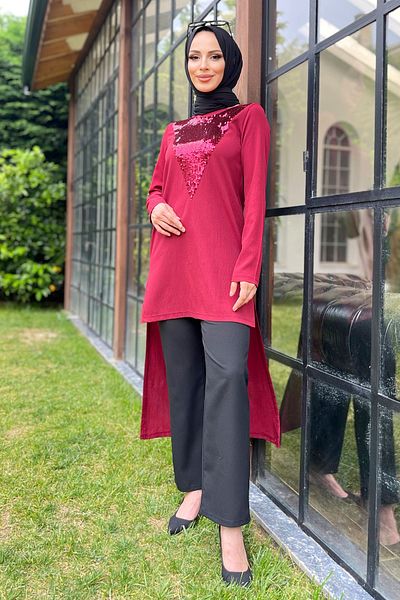 TOFİSA Tunic+Pants Burgundy - 11514