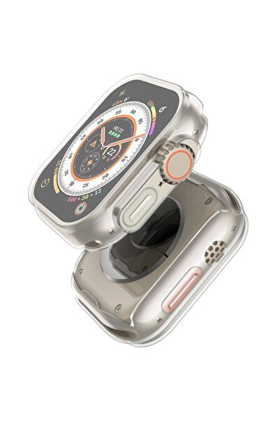PSGT 2 Adet Apple Watch 8 Ultra 9 Ultra 2 360 Tam Koruma (49 MM) Yumuşak Silikon Tpu Ekran Koruyucu Kılıf