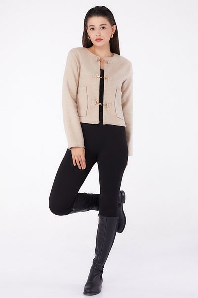 TOFİSA Stamp Jacket Beige - 13291