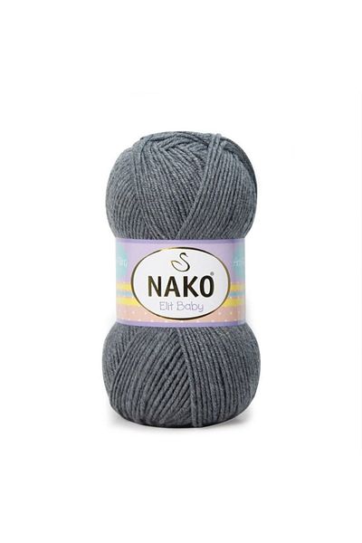 NAKO Elit Baby Anti-pilling Νήματα πλεξίματος χεριών 100 gr Χρώμα 790 Σκούρο Γκρι