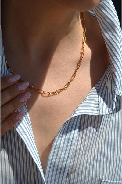 Sacce Scarves&Accessories Paperclip Chain Necklace – Unisex 316L Steel