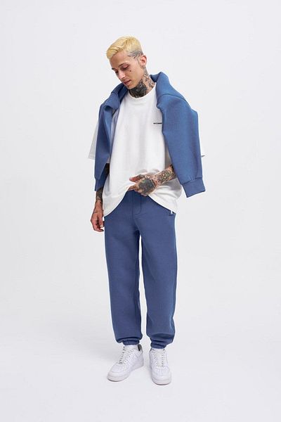 Machinist بنطال رياضي رجالي مريح Jogger Basic Morning Blue