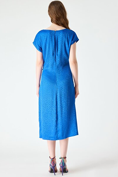 FEVER Leopar jakarlı dökümlü elbise