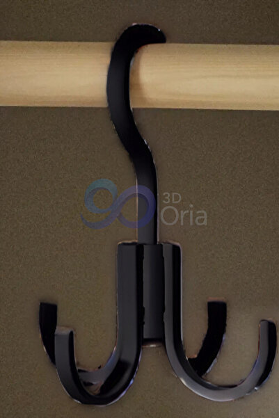 3DOria Döner Başlıklı Dolap İçi düzenleyici & Şapka - Çanta - Şemsiye askısı Özel Tasarım