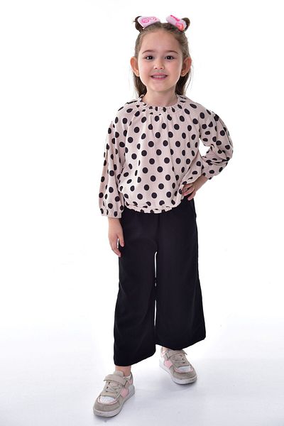 ZUZUNGA Poantiye Patterned Off Shoulder Girl's Bottom-Top Suit