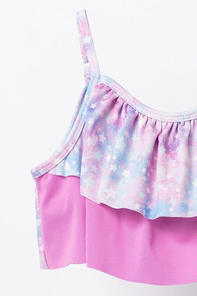 Banamio Camelia Star Patterned Strappy Girl's Swimsuit Bikini Set