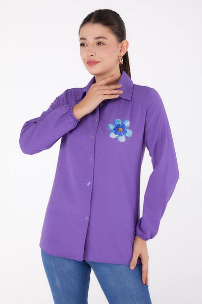 TOFİSA Cămașă Imprimată Liliac - 13338