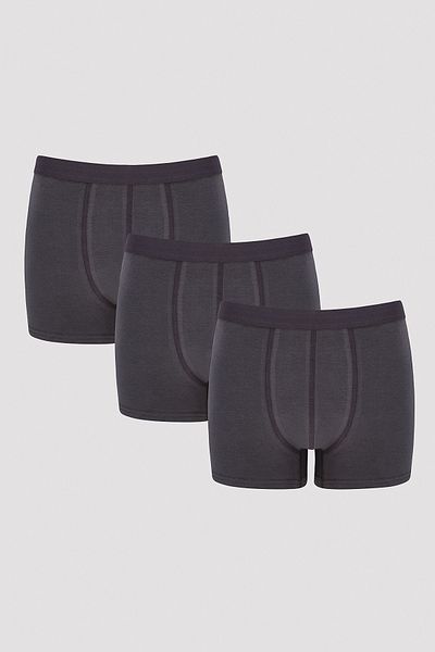 Penti Herren-Boxershorts „Basic Triple Anthrazit“.