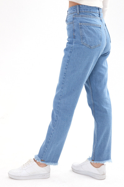 TOFİSA Magas derekú lábú bojt Mom Jeans Ice Blue - 23670