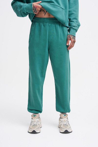 Machinist Men's Washable Basic Jogger Petrol Green Sweatpants