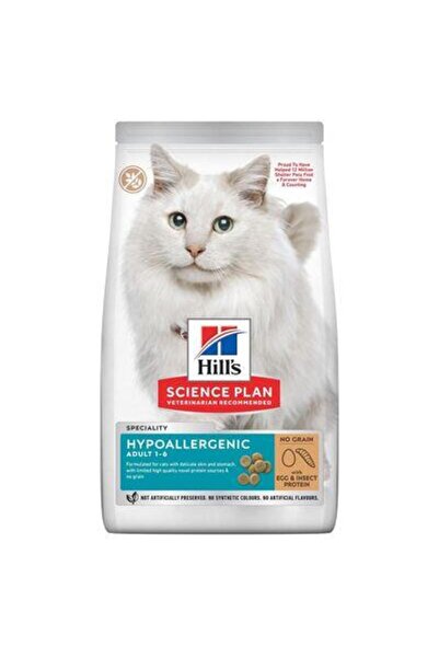 Hill's Scıence Plan Hypoallergenic Yumurta Ve Böcek Proteinli Yetişkin Kedi M...