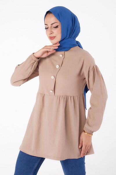 TOFİSA Stoned Tunic Mink - 13294
