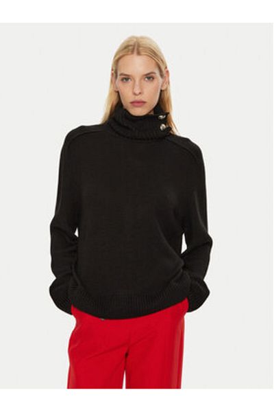 Joop Pulover cu guler înalt pentru femei 10014302 30043654 Negru