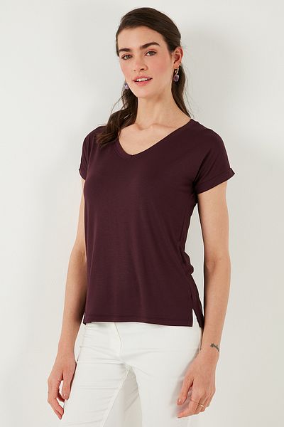 Lela V-Neck Relaxed Fit Slit Detailed 2'Li Package Blouse Bluz 5862000S2