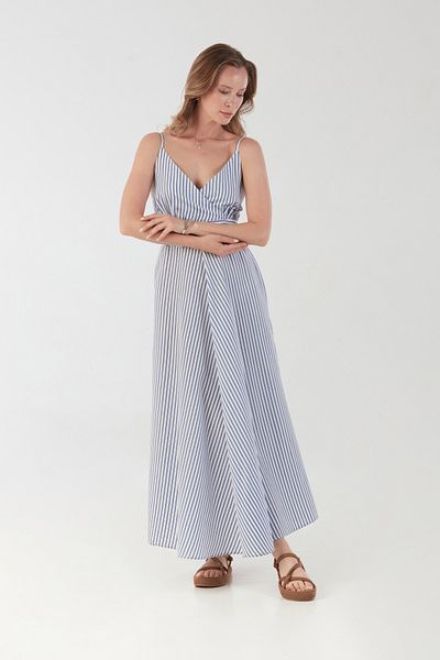 Fulla Moda Rochie dublu cu dungi cu bretea