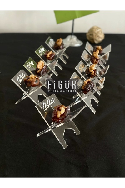 Figür Reklam Ajansı Hurmalık 6 Adet / Hurma Tabağı / Ramazan Süsü / Hurma Sun...