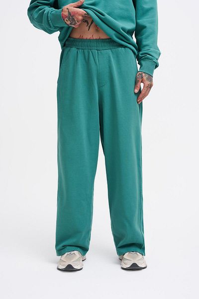 Machinist Men's Washable Basic Baggy Petrol Green Sweatpants