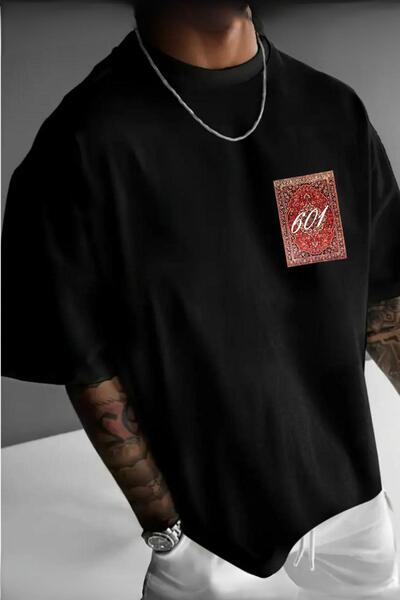 CAST COLLECTİON Ανδρικό μπλουζάκι με μαύρο σχέδιο χαλί 601