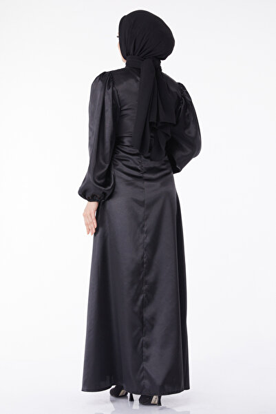 TOFİSA Páskové šaty černé - 13160