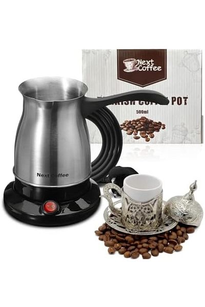 Next Coffee Electric Turkish Maker, 500ml Fast Brewing, Delicious Cup of Turkish, Arabic Even Heatin