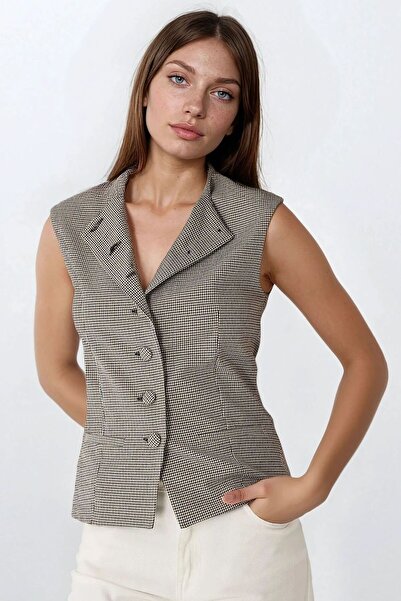 Hiccup Γιλέκο με καρό μοτίβο με λαιμόκοψη