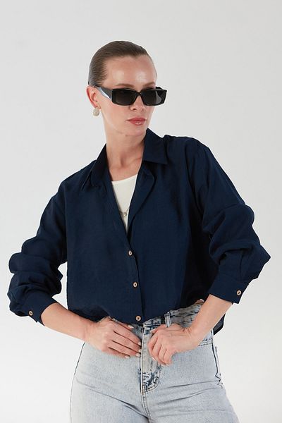 Fulla Moda Риза с декоративно колие с щампа