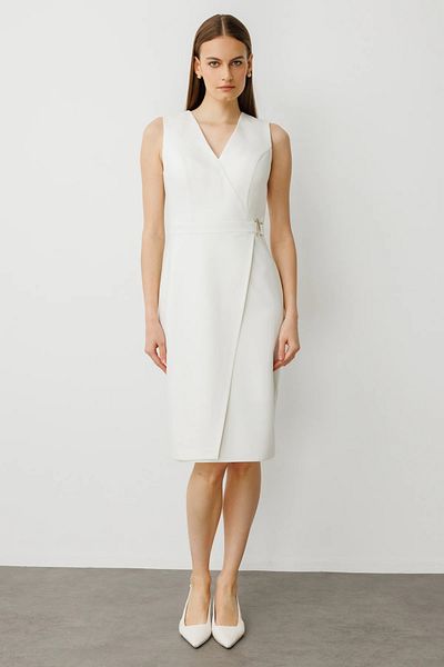 Ekol Waist Metal Accessory Sleeveless Dress
