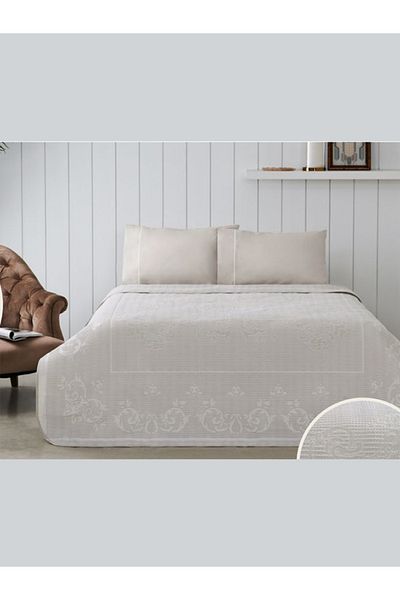 Taç Pique Set Jacquard Emily Cream Double