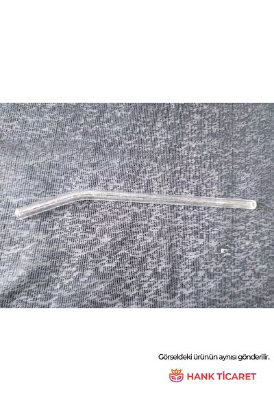 HANK TİCARET Transparent Glass Straws Set 5Pcs - 19 cm Length, Economical and Eco-Friendly Choice!
