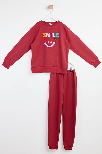 TOFİSA Costum cu imprimeu roșu Claret pentru băiat - 18002