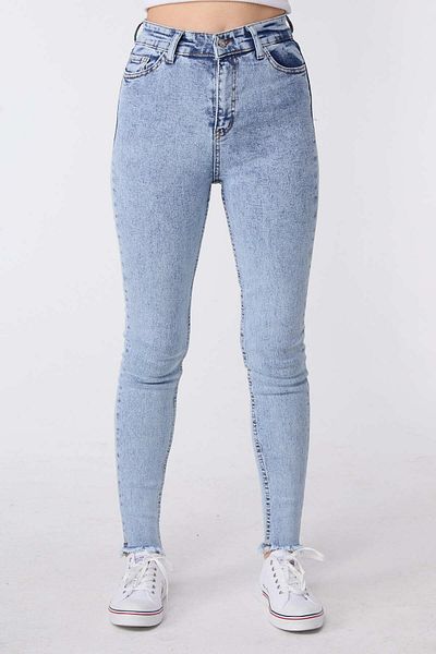 TOFİSA Pantaloni skinny din denim din lycra Ice Blue Snow - 23657