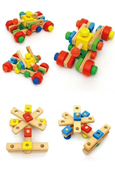 BabyCara مجموعة أدوات ميكانيكية متعددة الوظائف من الصواميل والمسامير الخشبية ...