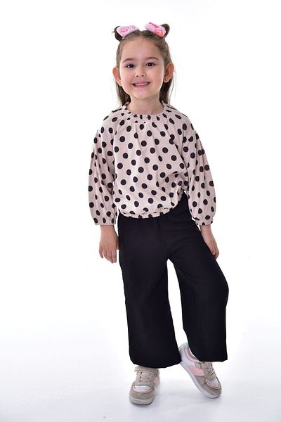 ZUZUNGA Poantiye Patterned Off Shoulder Girl's Bottom-Top Suit