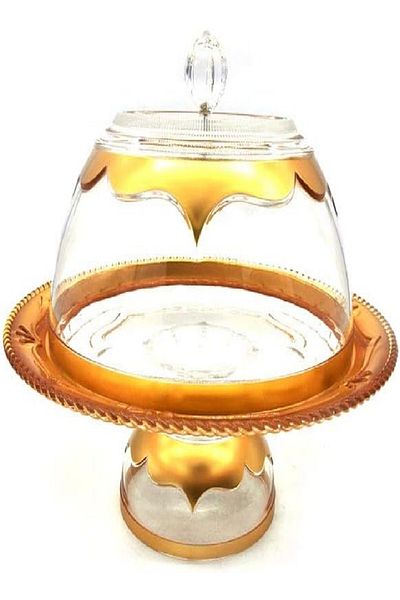 Hao Way 32C Gold Cake Server with Cover and Stand – P630A06St