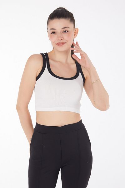 TOFİSA Strappy Crop White - 25851