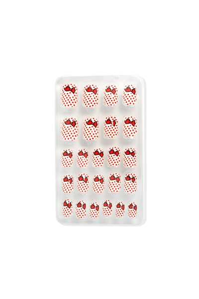 Cupio Cupio Kids TEEN false nail set - Red Dots Dress