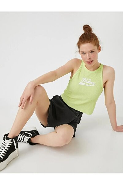 TugsatTasarTekstil Women's Anthracite High Waist Double Breasted Jean Shorts Skirt Without Lycra