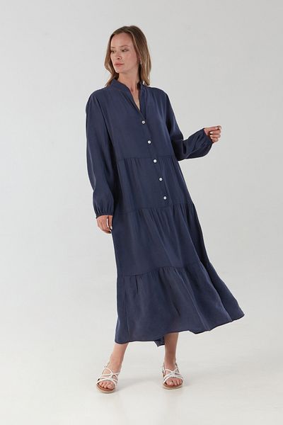 Fulla Moda Φόρεμα Fullamodest με όρθιο γιακά με ελαστικά μανίκια