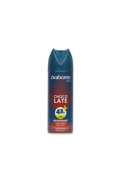Babaria Aluminum-free deodorant spray for men, 48h+ protection, Chocolate, Babaria Men, 200 ml