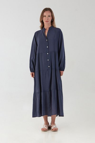 Fulla Moda Φόρεμα Fullamodest με όρθιο γιακά με ελαστικά μανίκια