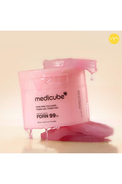Medicube pdrn pink collagen toning gel toner pad