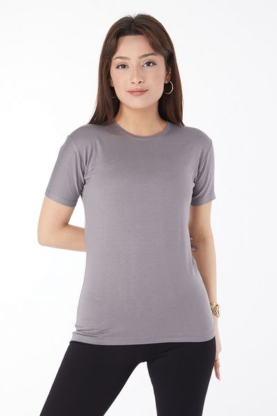TOFİSA Tricou cu mânecă scurtă neimprimat afumat - 24764