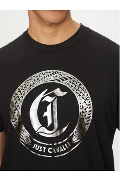 Just Cavalli Men's T-Shirt 78OAHT14 Black