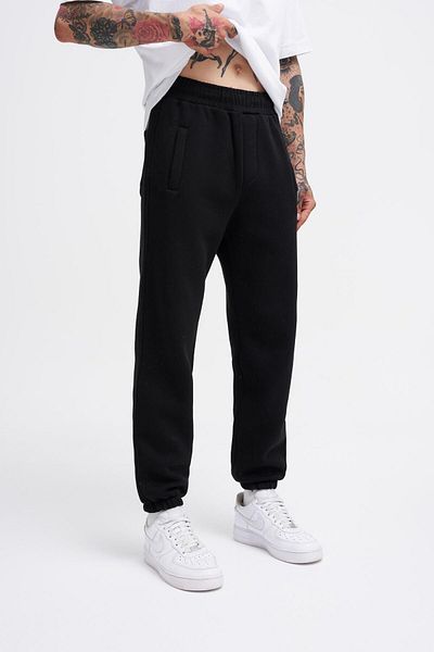 Machinist Men's Basic Jogger Relaxed Black Sweatpants