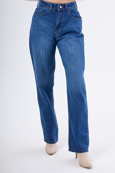 TOFİSA High Waist Palazzo Jeans Dark Blue - 23667