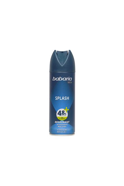 Babaria Aluminum-free deodorant spray for men, 48h+ protection, Splash, Babaria Men, 200 ml
