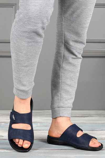 WOGGO Καθημερινές ανδρικές παντόφλες Velcro Ary 12-005