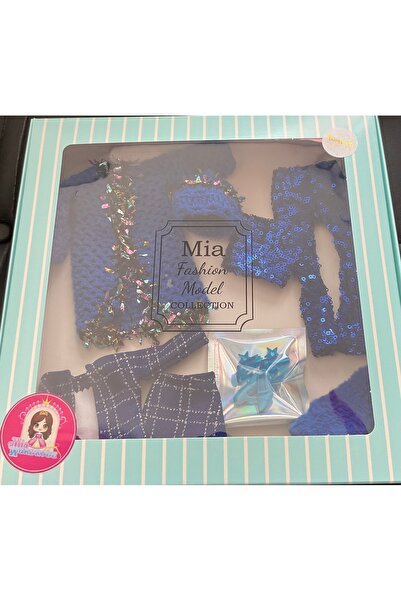 MIA WARDROBE Mıa Oyuncak Bebek Kıyafeti Mavi 3’lü Set