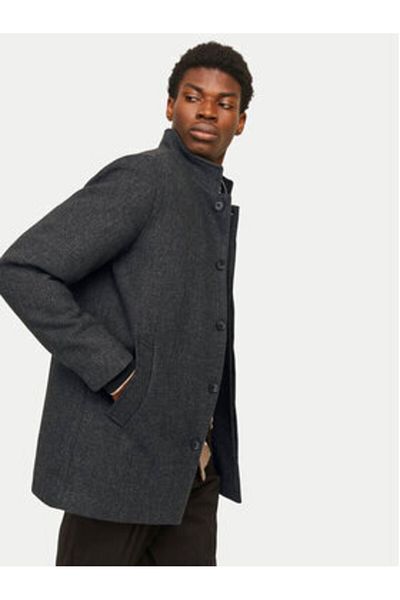 Jack & Jones jack jones Mens Wool Coat 12258674 Gray