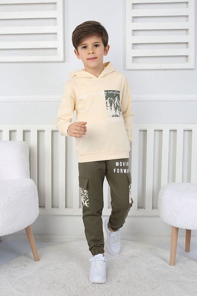 ZUZUNGA Ανδρικό σετ Moving Forward Cargo Pocket Hooded 2 Thread Raster από κάτω προς τα πάνω